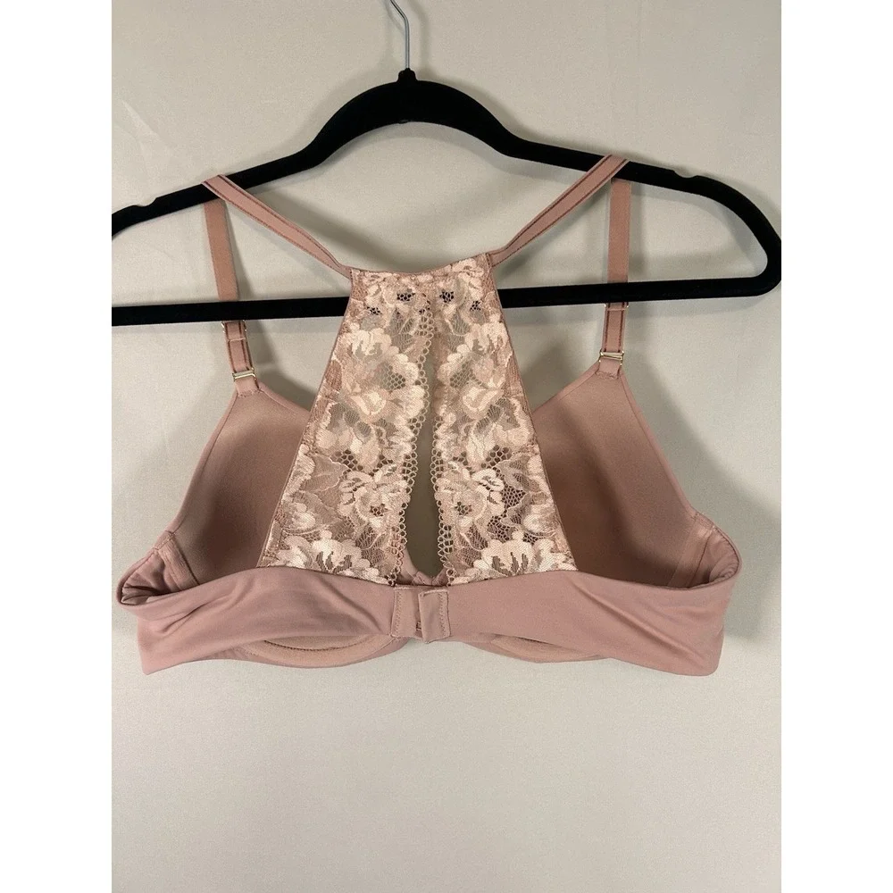 Soma Bra 36C Embraceable Racerback Lined Underwire Adjustable Straps Lace Nude